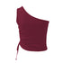 'Faer' One Shoulder Cropped Cami - Celes Fashion